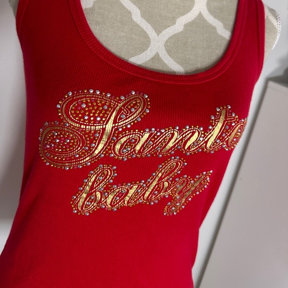Vintage Y2K Santa baby Victoria secret mcbling ribbed tank - Picture 4 of 4